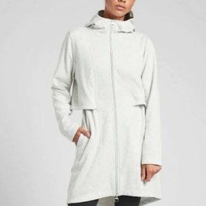 ATHLETA Cozy Karma Jacket Size S - light grey Heather Long Hoodie Coat